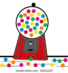 108 Black And White Gumball Machine Images, Stock Photos & Vectors ...