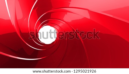 gun barrel inside 3d rendering