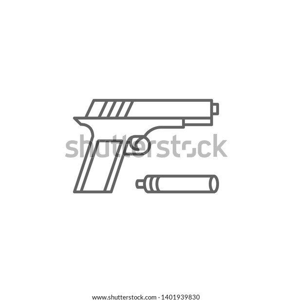 Gun, police icon. Element of police icon.\
Premium quality graphic design icon. Signs and symbols collection\
icon for websites, web design, mobile\
app