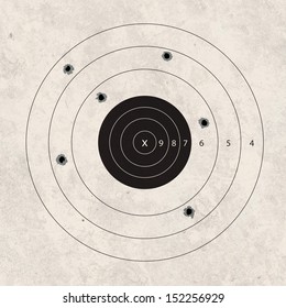 gun shoot to the shooting target of missing concept