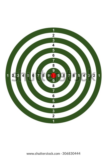 Gun Shooting Range Bullseye Illustration Target Stock Illustration ...