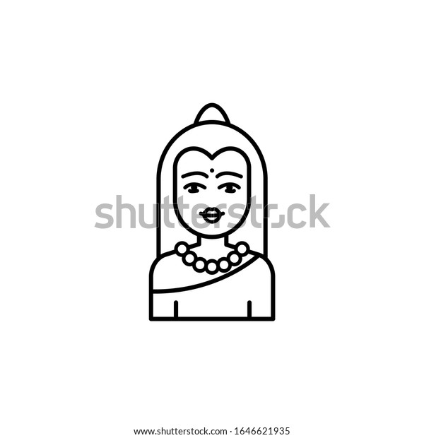 ヒンドゥー教の神のグルのアイコン Uiとux ウェブサイト またはモバイルアプリケーションの簡単な行 宗教の概要アイコン のイラスト素材