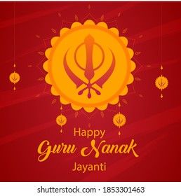 Guru Nanak Festival For Sikh Family And Greeting Card