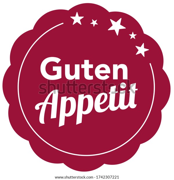 Guten Appetit German Enjoy Your Meal Stock Illustration