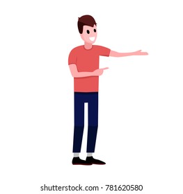 Guy Points Illustration Stock Illustration 781620580 | Shutterstock