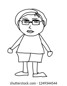 The guy wearing glasses
