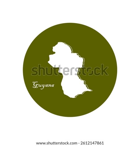 Guyana map with navigation icons