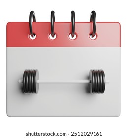 Gym Fitnes Exercise 3D Rendering Icon Illustration