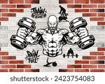 Gym Hd wallpaper design, Customize gym wall wallpaper with motivation quote, Gym hd wallpaper for walls.