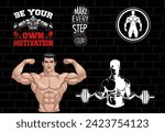 Gym Hd wallpaper design, Customize gym wall wallpaper with motivation quote, Gym hd wallpaper for walls.