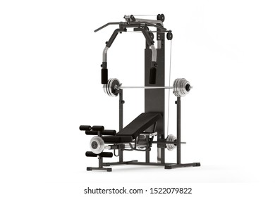 Gym Machine Isolated On White. 3d Render