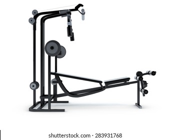 Gym Machine Isolated On White