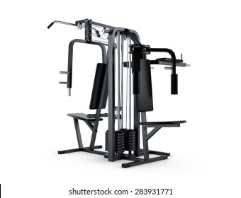 Gym Machine Isolated On White