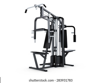 Gym Machine Isolated On White