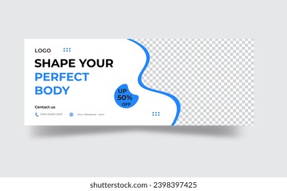 Gym promotion landing Gradient personal trainer webinar template - Powered by Shutterstock