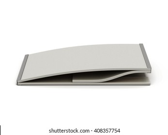 Gymnastic Springboard Isolated On White Background. Side View. 3d Rendering.