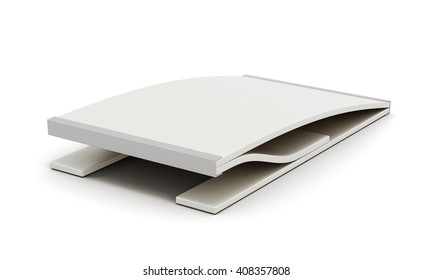 Gymnastic Springboard Isolated On White Background. 3d Render Image.