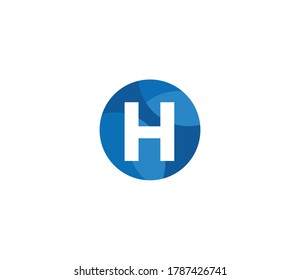 H Alphabet Circle Logo Design Concept Stock Illustration 1787426741 ...