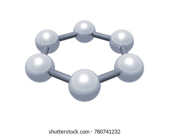 H6 Graphene Aromatic Cluster Schematic Molecular Stock Illustration ...