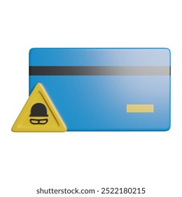 Hack Payment Card 3D Rendering Icon Illustration