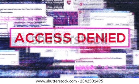 Hacker interface screen. Access denied