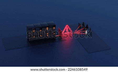 hacking and stealing data from servers, server hacking and data encryption, hackers and massive attacks on IT infrastructure, 3d rendering