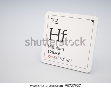 Hafnium Element Periodic Table Stock Illustration 90727927