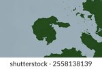 Hailuoto Island in the Gulf of Bothnia on a colored elevation map