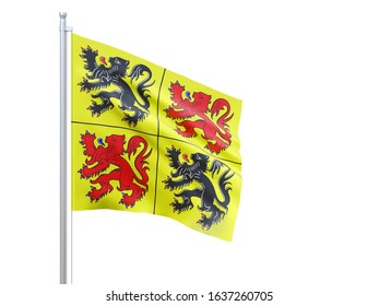 Hainaut Province Belgium Flag Waving On Stock Illustration 1637260705 ...