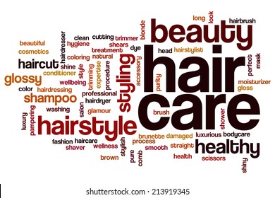 Hair care concept word cloud background
