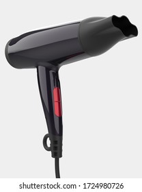 Hair Dryer Isolated On Background With Mask. 3d Rendering - Illustration