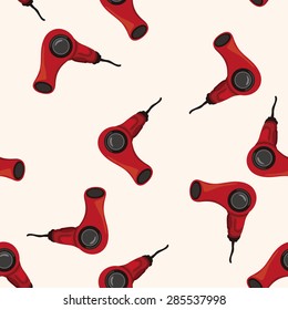 Hair Products Theme Hair Dryer , Cartoon Seamless Pattern Background