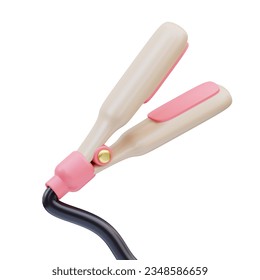 Hair Straightener 3D Illustration can be used for web, app, infographic, etc - Powered by Shutterstock