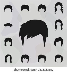 Hair, Woman, Haircut Shag Icon. Haircut Icons Universal Set For Web And Mobile