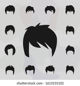 Hair, Woman, Haircut Shag Icon. Haircut Icons Universal Set For Web And Mobile