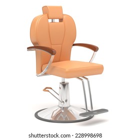 Hairdressing Chair Isolate On White