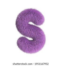 Hairy Font, Furry Alphabet, 3d Rendering, Letter S