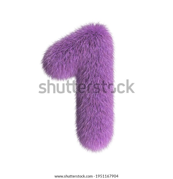 Hairy Font Furry Alphabet 3d Rendering Stock Illustration 1951167904