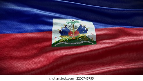 Haiti National Flag Waving Background Flat Stock Illustration ...