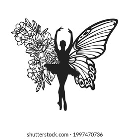 Free Free 170 Drawing Half Butterfly Half Flower Svg SVG PNG EPS DXF File