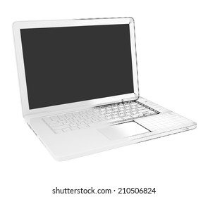 Half Laptop Wireframe Stock Illustration 210506824 | Shutterstock