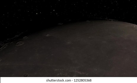 Half Moon Background / Realistic moon / The Moon is an astronomical body that orbits planet Earth, being Earth's only permanent natural satellite. Elements of this image furnished by NASA