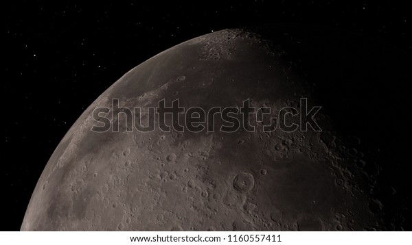 Half
Moon Background / Realistic moon / The Moon is an astronomical body
that orbits planet Earth, being Earth's only permanent natural
satellite. Elements of this image furnished by
NASA