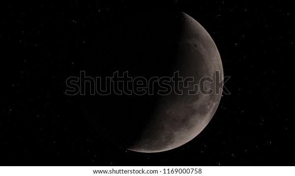 Half Moon Background / Realistic moon / The Moon is an astronomical ...