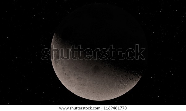 Half Moon Background / Realistic moon / The Moon is an astronomical ...