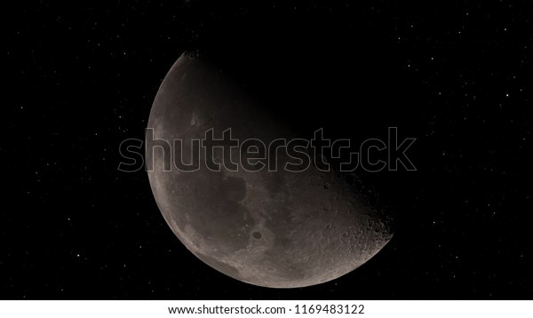 Half Moon Background / Realistic moon / The Moon is an astronomical ...