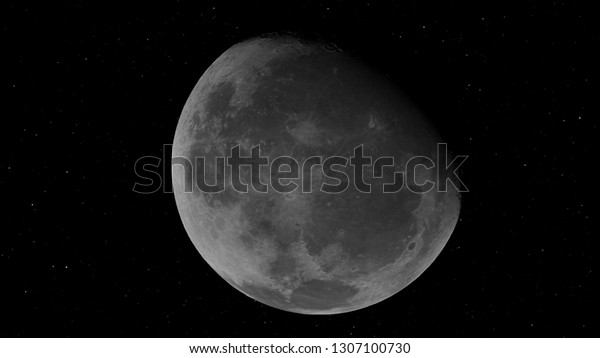 Half Moon Background / Realistic moon / The Moon is an astronomical ...