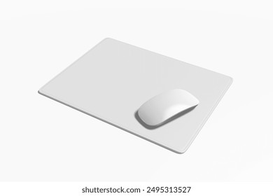 Half View of Mouse Pad, 3D Illustration