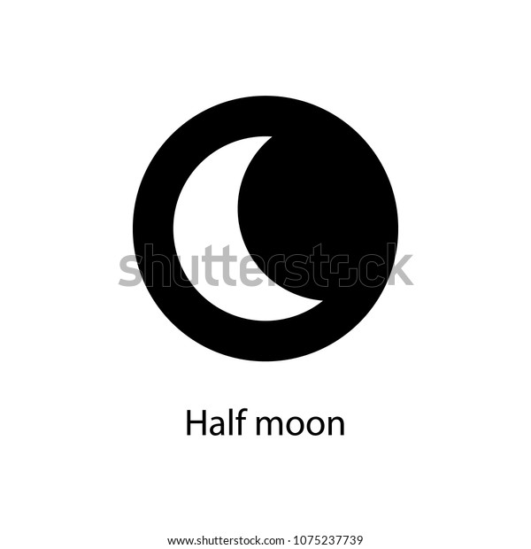 half-moon in round\
icon. Element of minimalistic icon for mobile concept and web apps.\
Signs and symbols collection icon for websites, web design, mobile\
app on white\
background