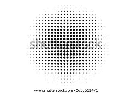 Halftone circle design and Abstract effect Halftone dot pattern background. Basic halftone dots effect in black and white color. effect. Dot black white. 